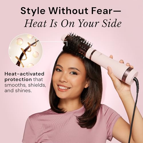 L'ANGE HAIR heat-protection primer supports safe blowouts during hot tool sessions.