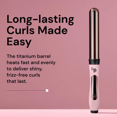 L'ANGE Hair Le Curl wand in action showing fast heat up to 410F