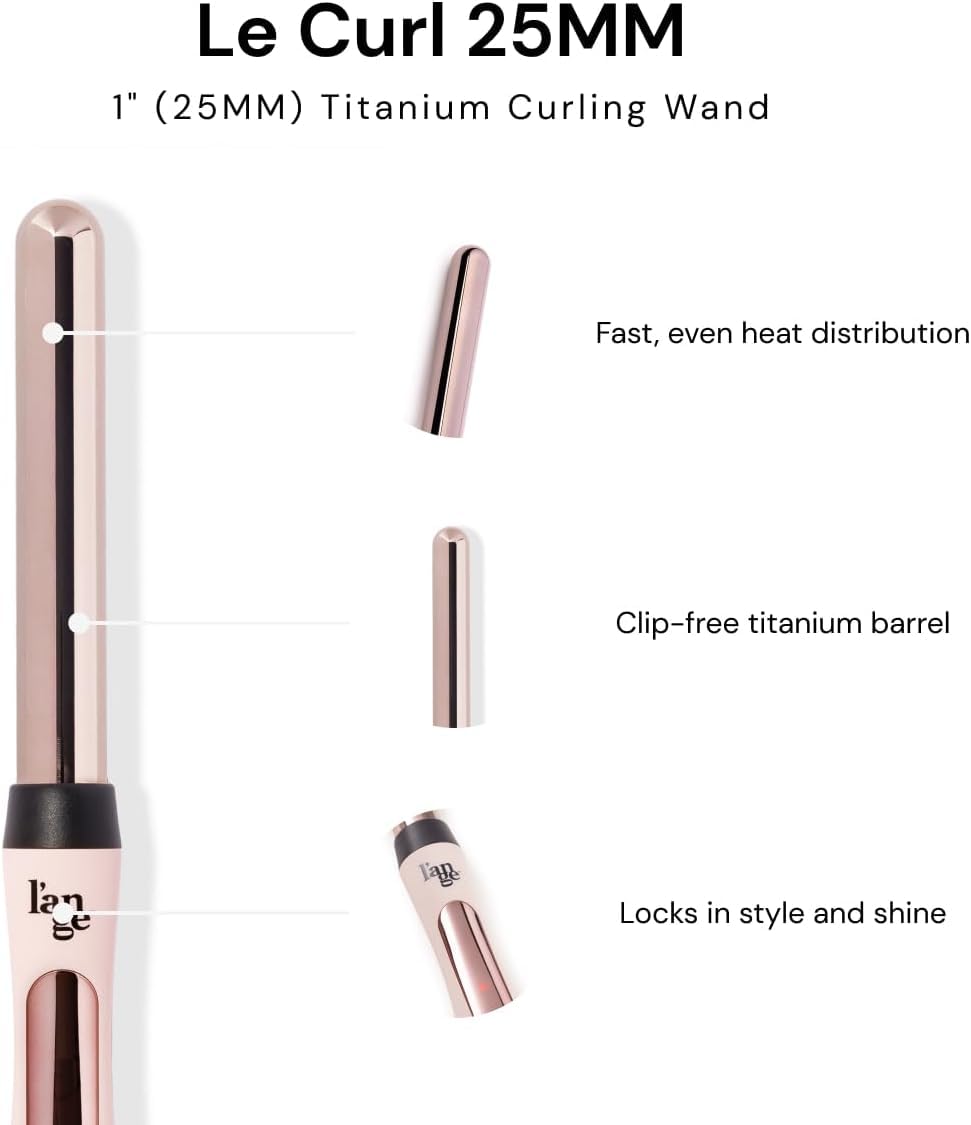L'ANGE Hair Le Curl 25mm barrel delivering tight curls and beach waves