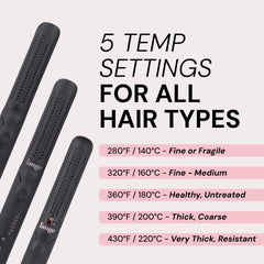 L'ANGE HAIR Le Duo Flex cooling vents illustrate heat-dissipation for longevity.