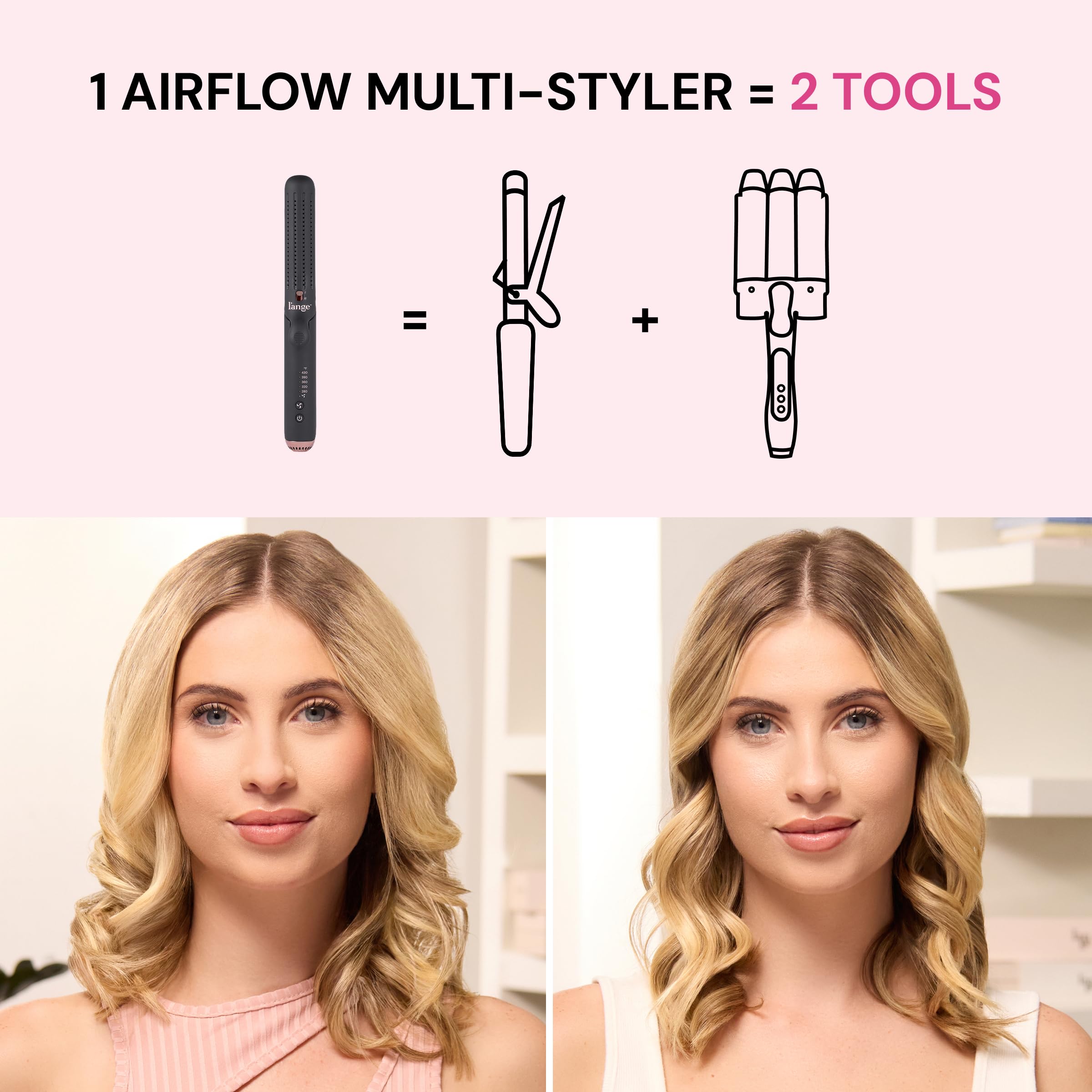 L'ANGE HAIR Le Duo Flex 360° swivel cord demonstrates effortless styling movement.