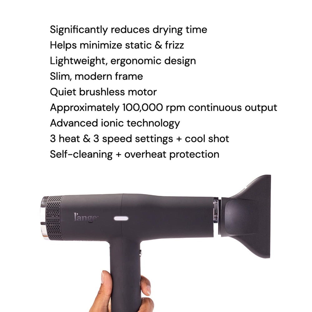 L'ANGE HAIR Le Styliste diffuser attachment demonstrates even airflow for smoother blowouts.