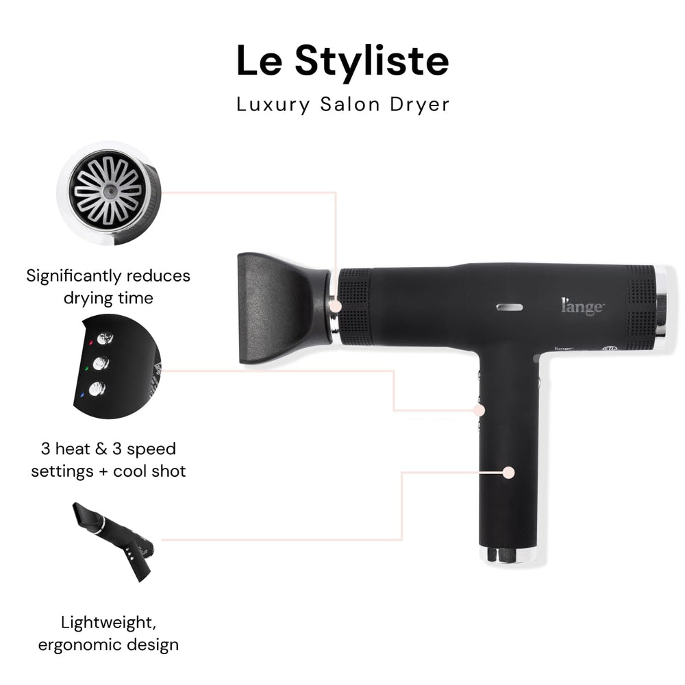L'ANGE HAIR Le Styliste side view emphasizes slim profile for easy handling during styling.