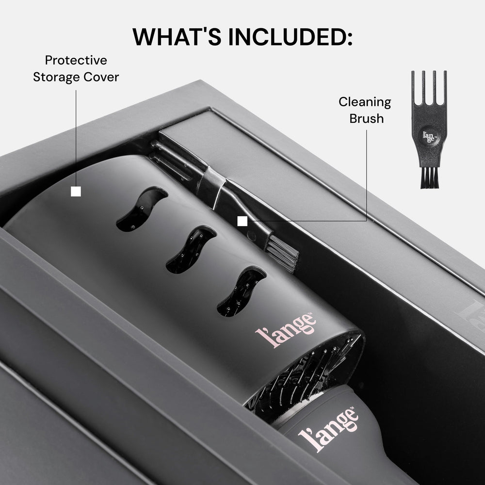 Lange Hair Le Volume cleaning brush included for easy maintenance