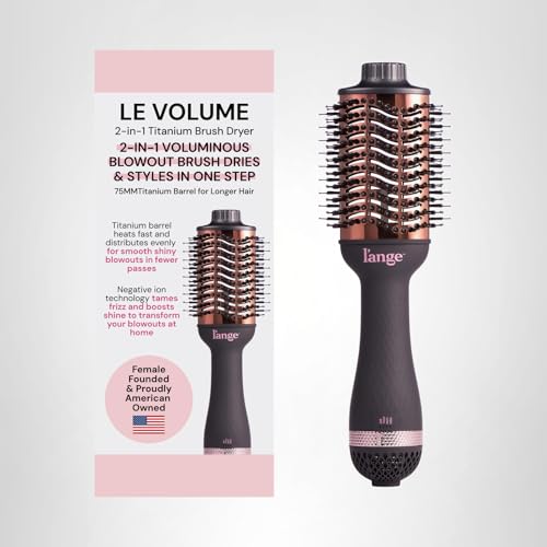 Lange Hair Le Volume in-use shot delivering salon-like results at home