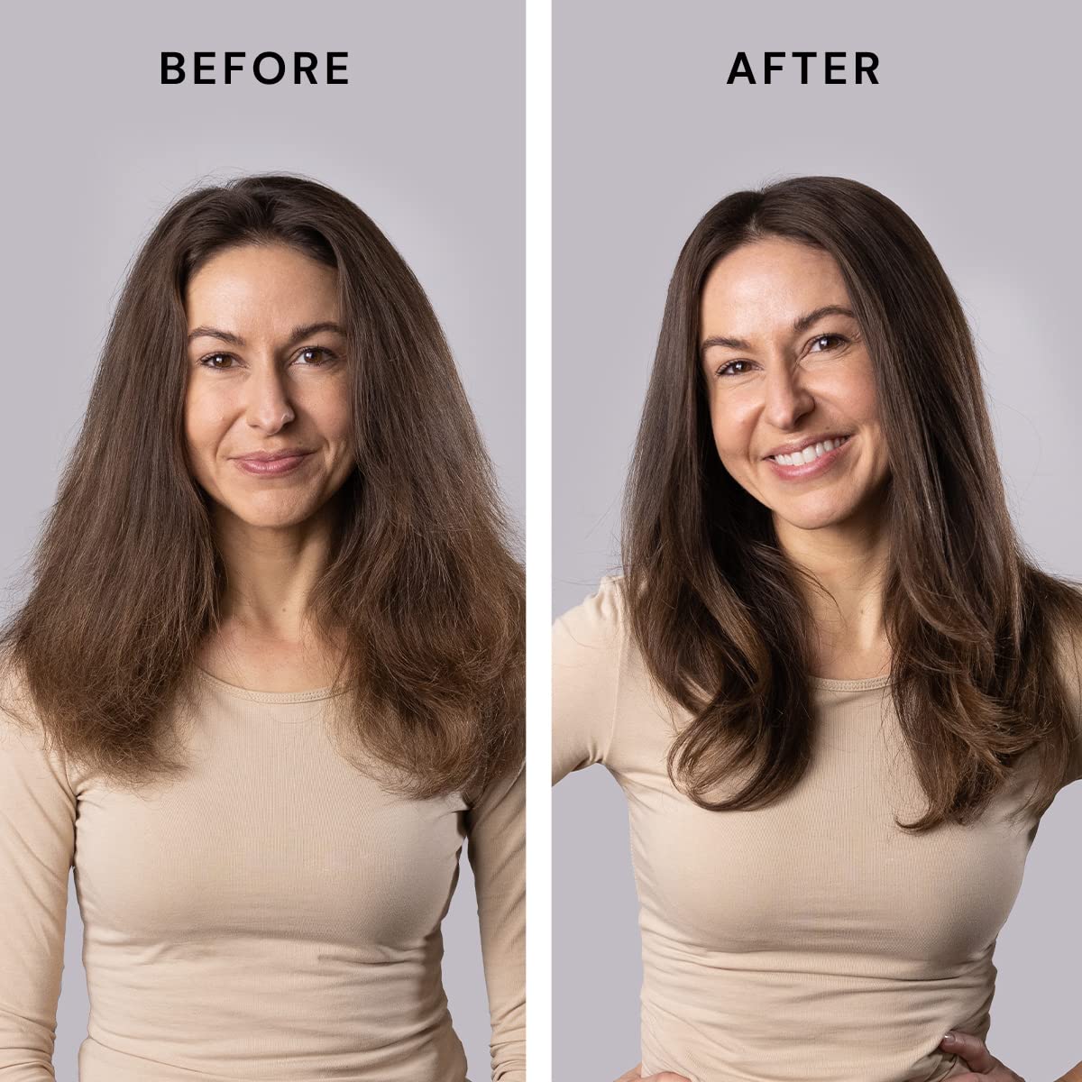 L'ANGE HAIR Le Volume with ionic technology for shine and reduced frizz potential.