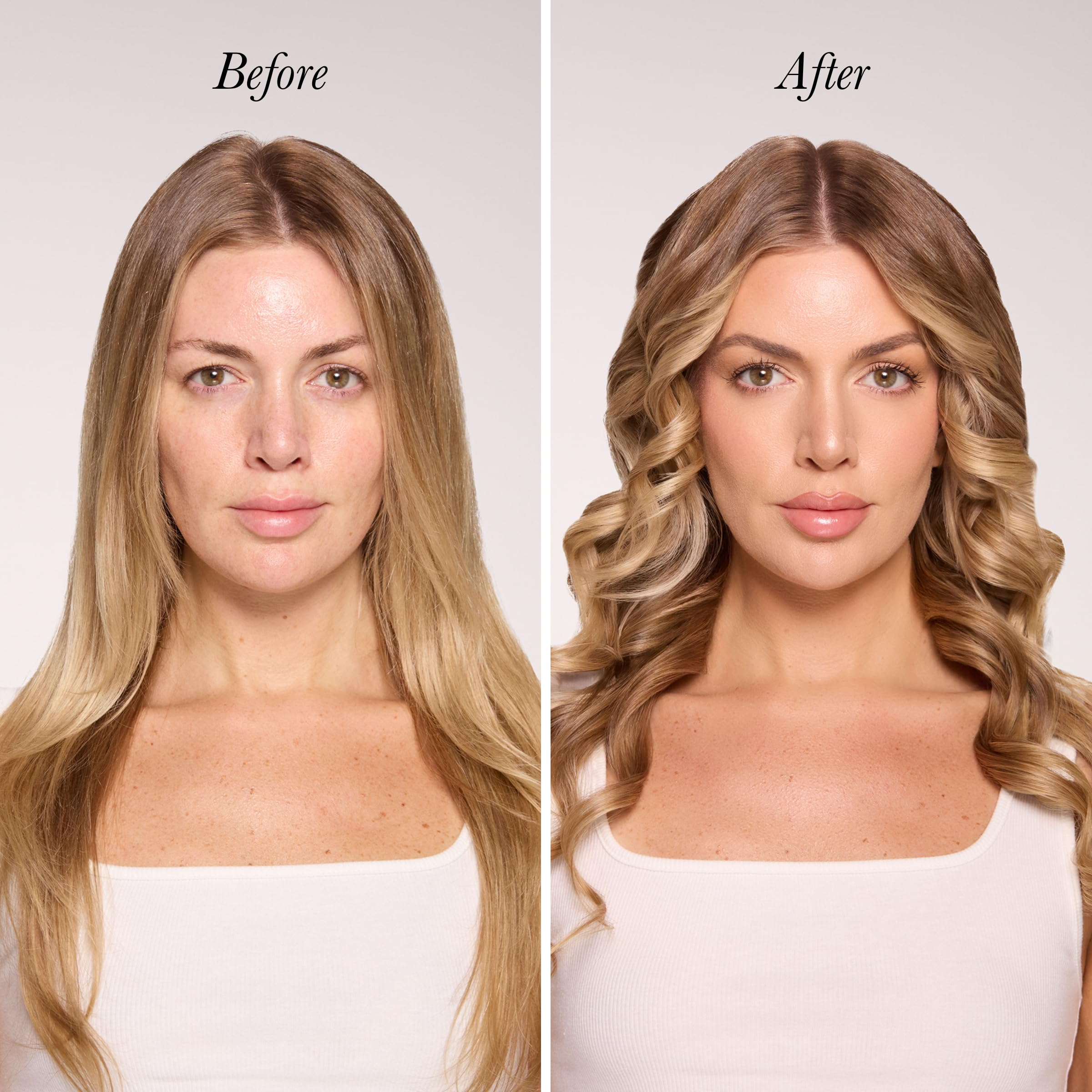 L'ANGE HAIR Le Duo in action for curling to straightening versatility.