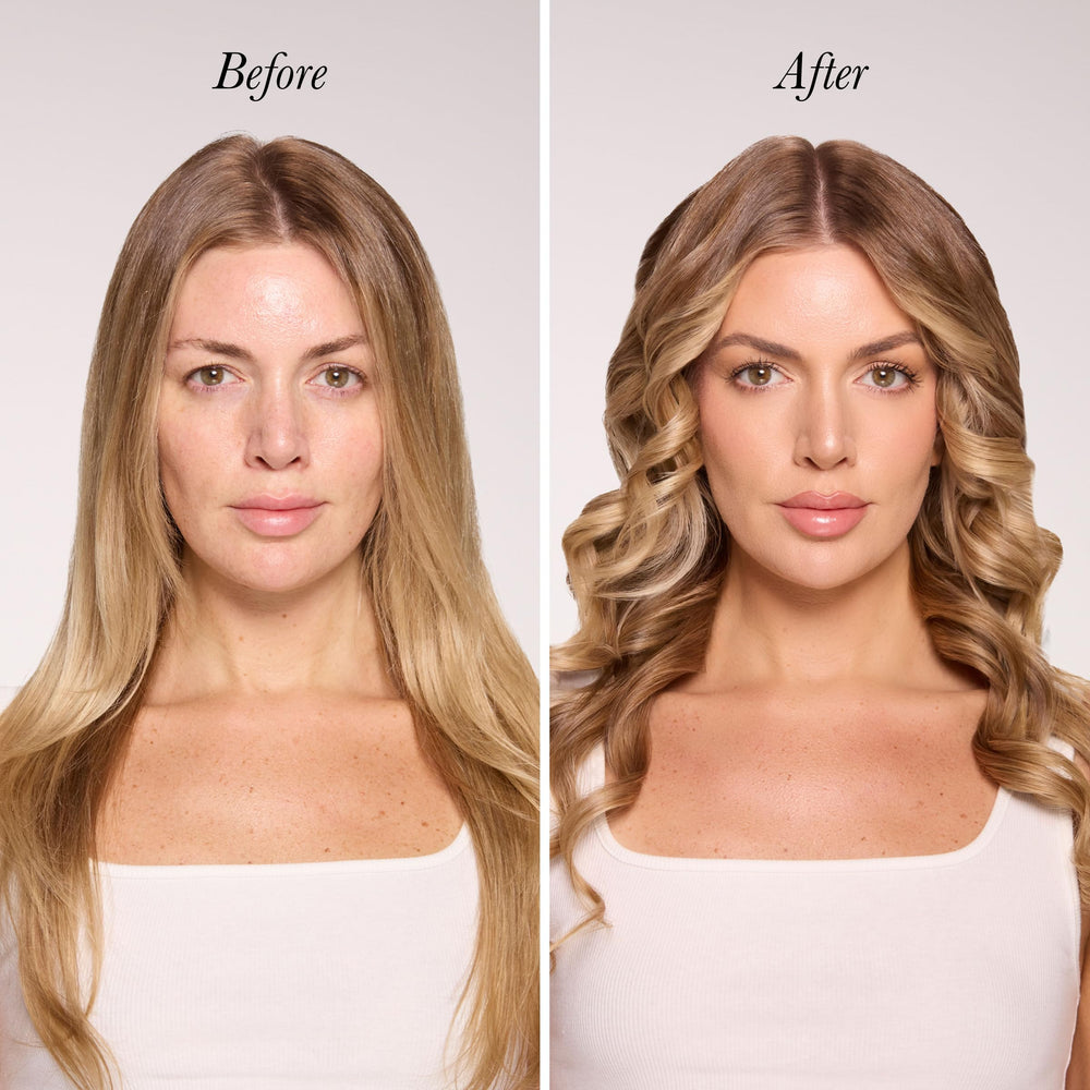 L'ANGE HAIR Le Duo in action for curling to straightening versatility.