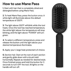L'ANGE HAIR Mane Pass ergonomic soft-touch handle for comfortable, extended styling.