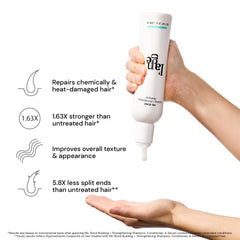 L'ANGE HAIR Ms. Bond Shampoo foamy-lather texture seen during wash supports hydration.
