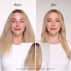 L'ANGE HAIR Ms. Bond Shampoo wet hair application demonstrates heat protection in use.