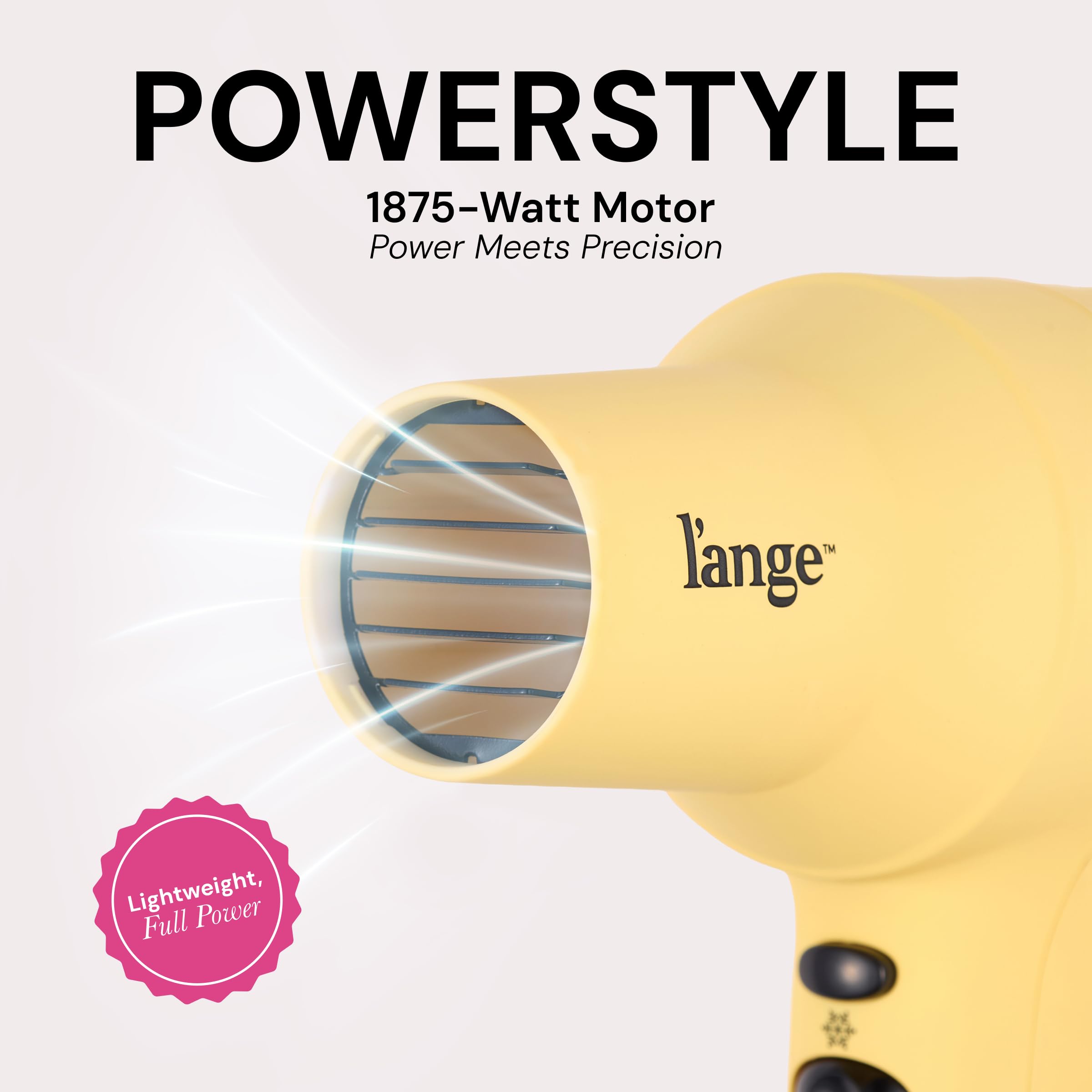 L'ANGE HAIR PowerStyle Ionic Turbo Dryer diffuser attachment for controlled frizz management.