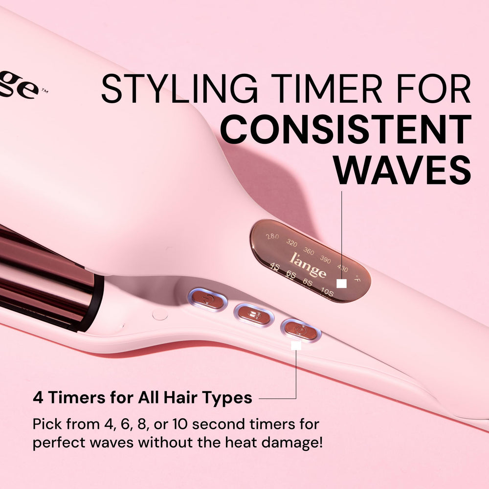 L'ANGE Hair SculptWaver in use with waves forming during styling session