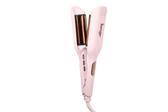 Lange Hair SculptWaver titanium barrel closeup showing snag-free styling