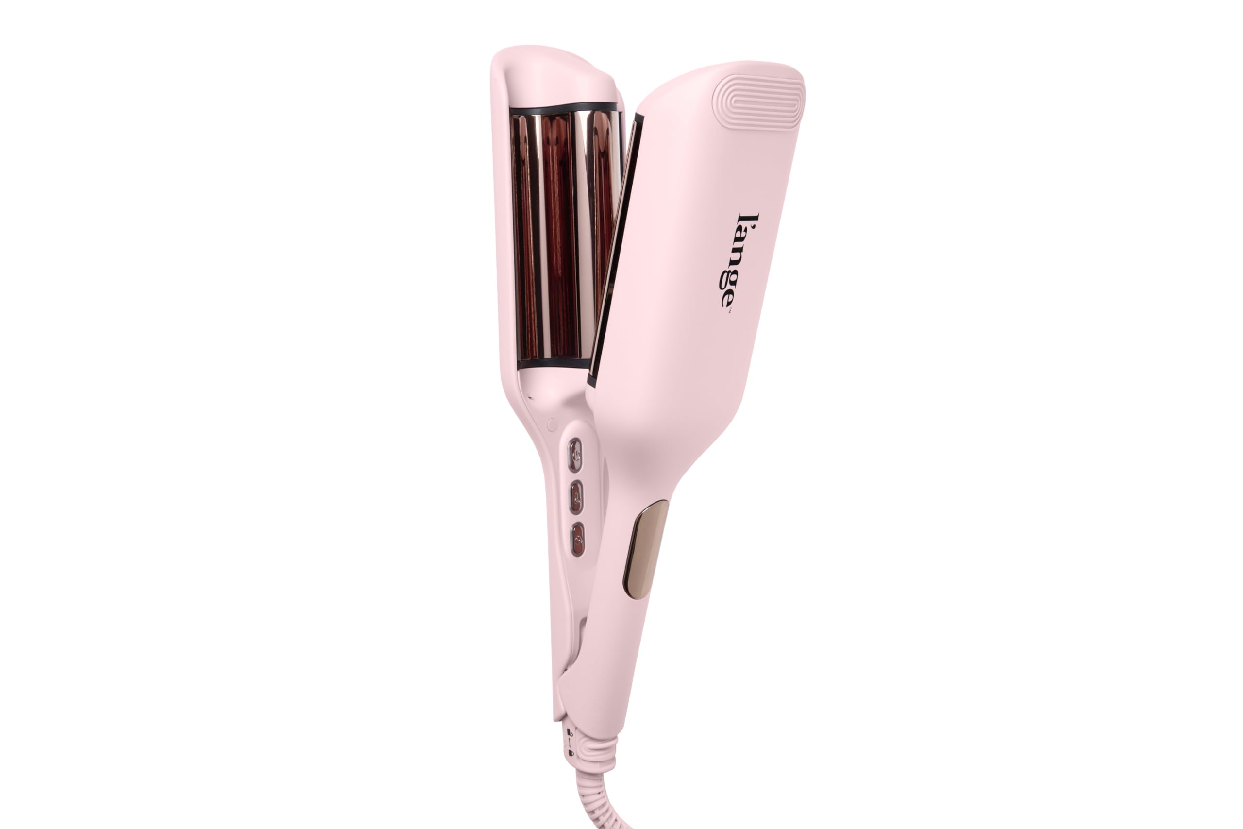 L'ANGE Hair SculptWaver titanium deep wave crimper in blush large for smooth, defined texture