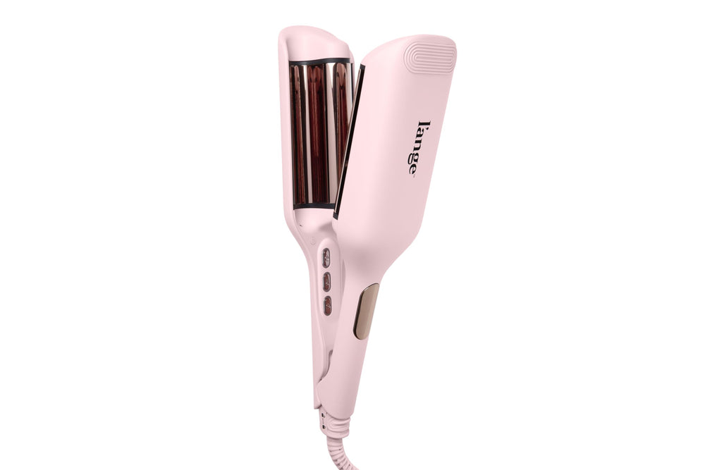 L'ANGE Hair SculptWaver titanium deep wave crimper in blush large for smooth, defined texture