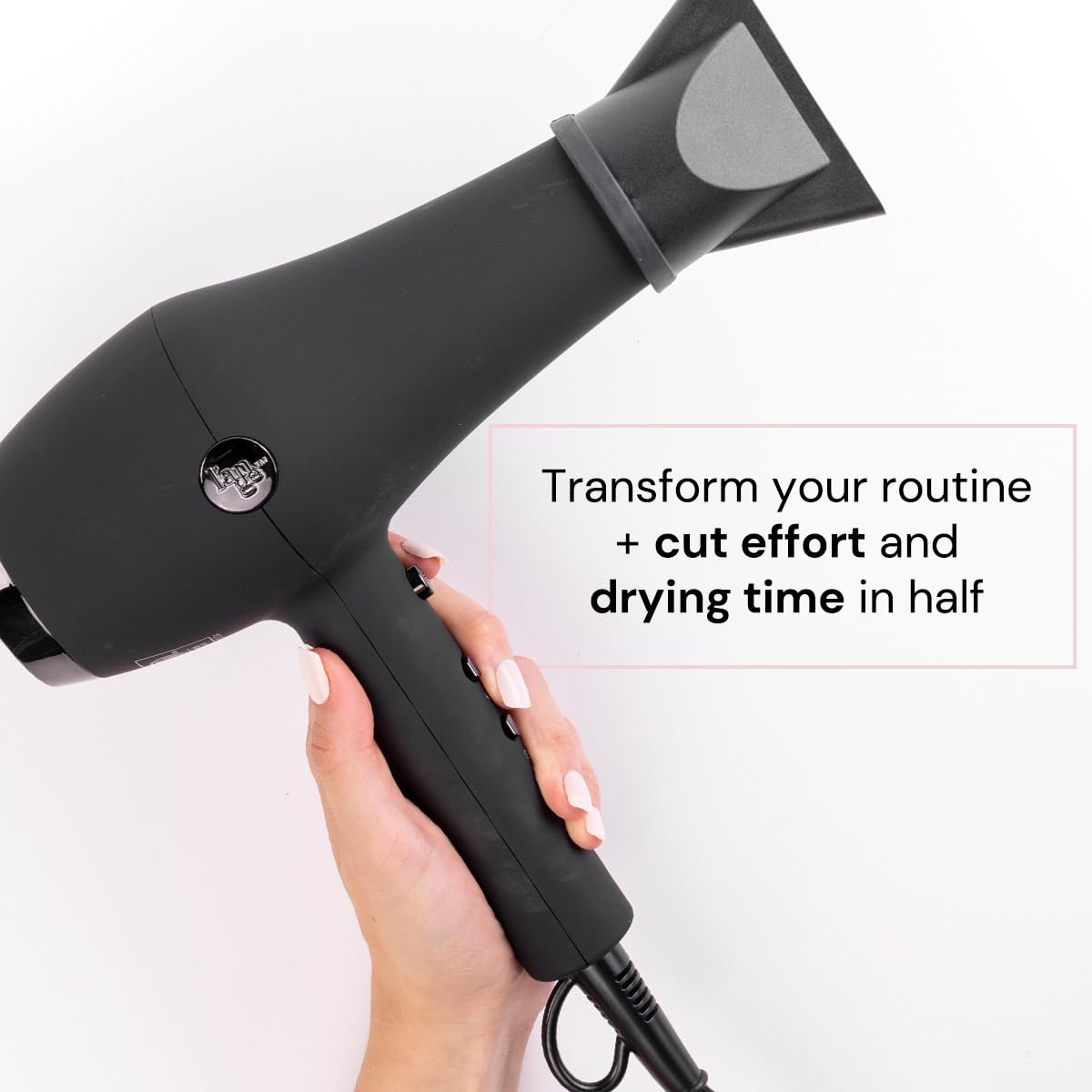 L'ANGE HAIR Soleil dryer cool-shot button for locked-in style finish.