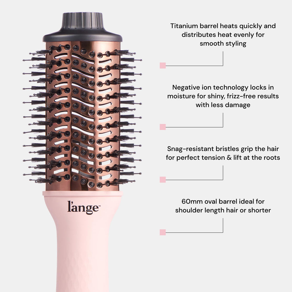 L'ANGE HAIR Le Volume ionic technology reduces frizz for shine.