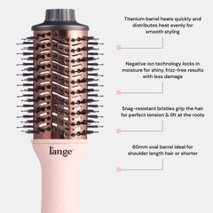 L'ANGE HAIR Le Volume ionic technology reduces frizz for shine.