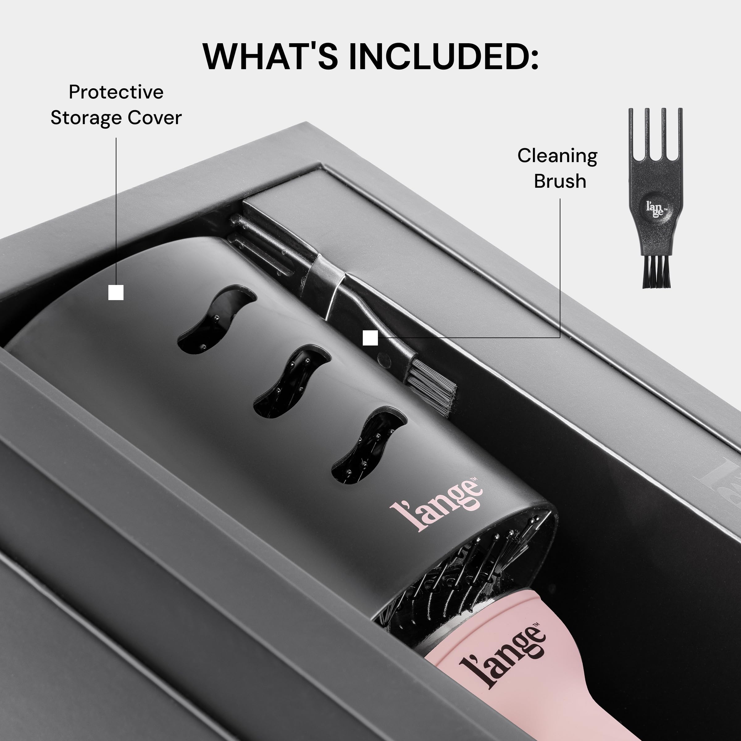 L'ANGE HAIR Le Volume travel protective cover for on-the-go styling.