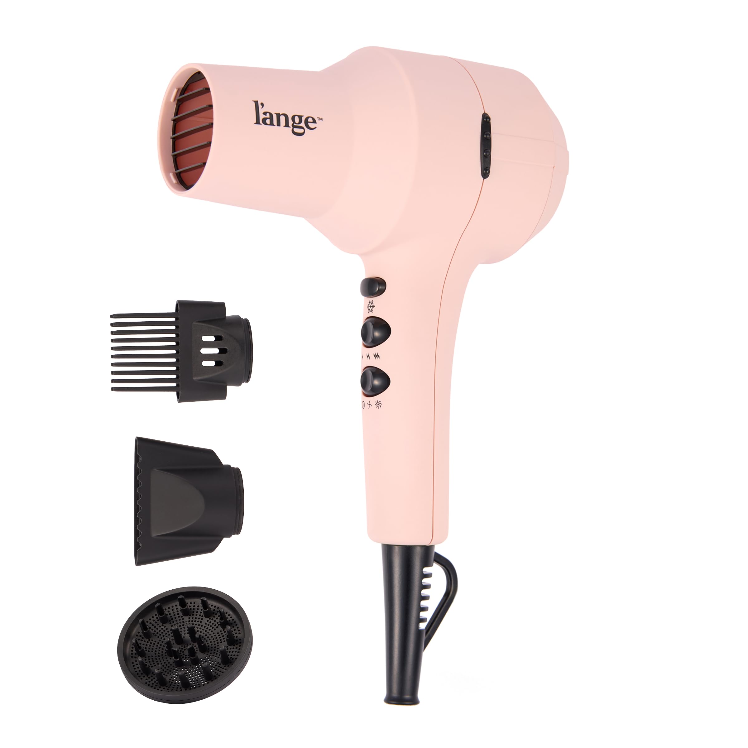 L'ANGE HAIR PowerStyle Ionic Turbo Hair Dryer compact design enables quick, everyday drying.