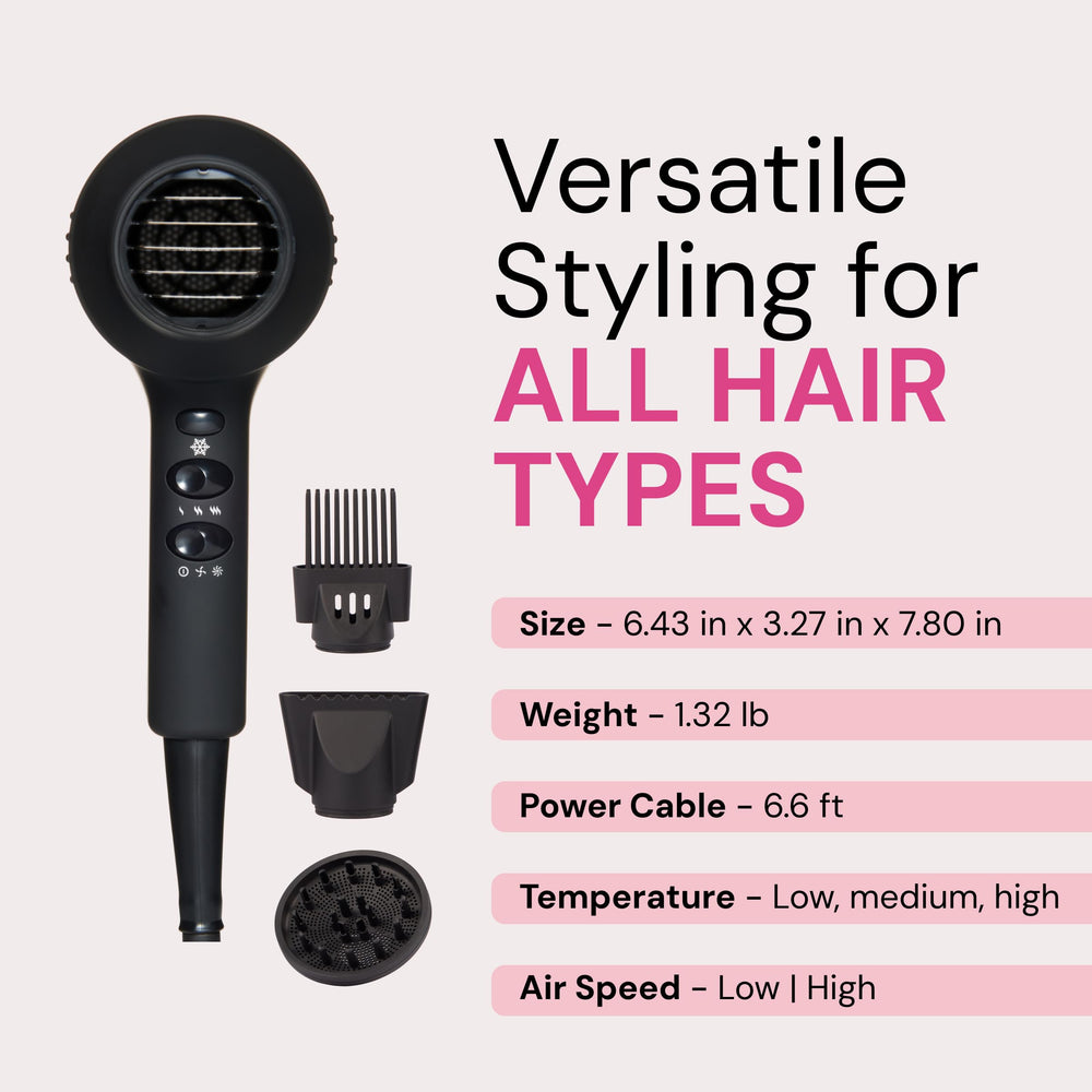 L'ANGE HAIR PowerStyle Ionic Turbo Hair Dryer in use for quick drying and smoothing.