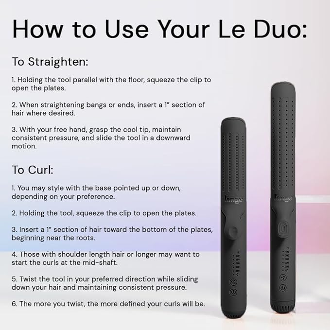 L'ANGE HAIR Le Duo Grande waves in use show smooth texture with lasting results.