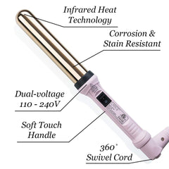 L'ANGE HAIR Ondulé 32mm curler waves for beachy, lasting curls.