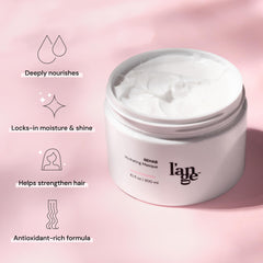 L'ANGE HAIR Rehab Hydrating Masque applying smooths frizz and manageability