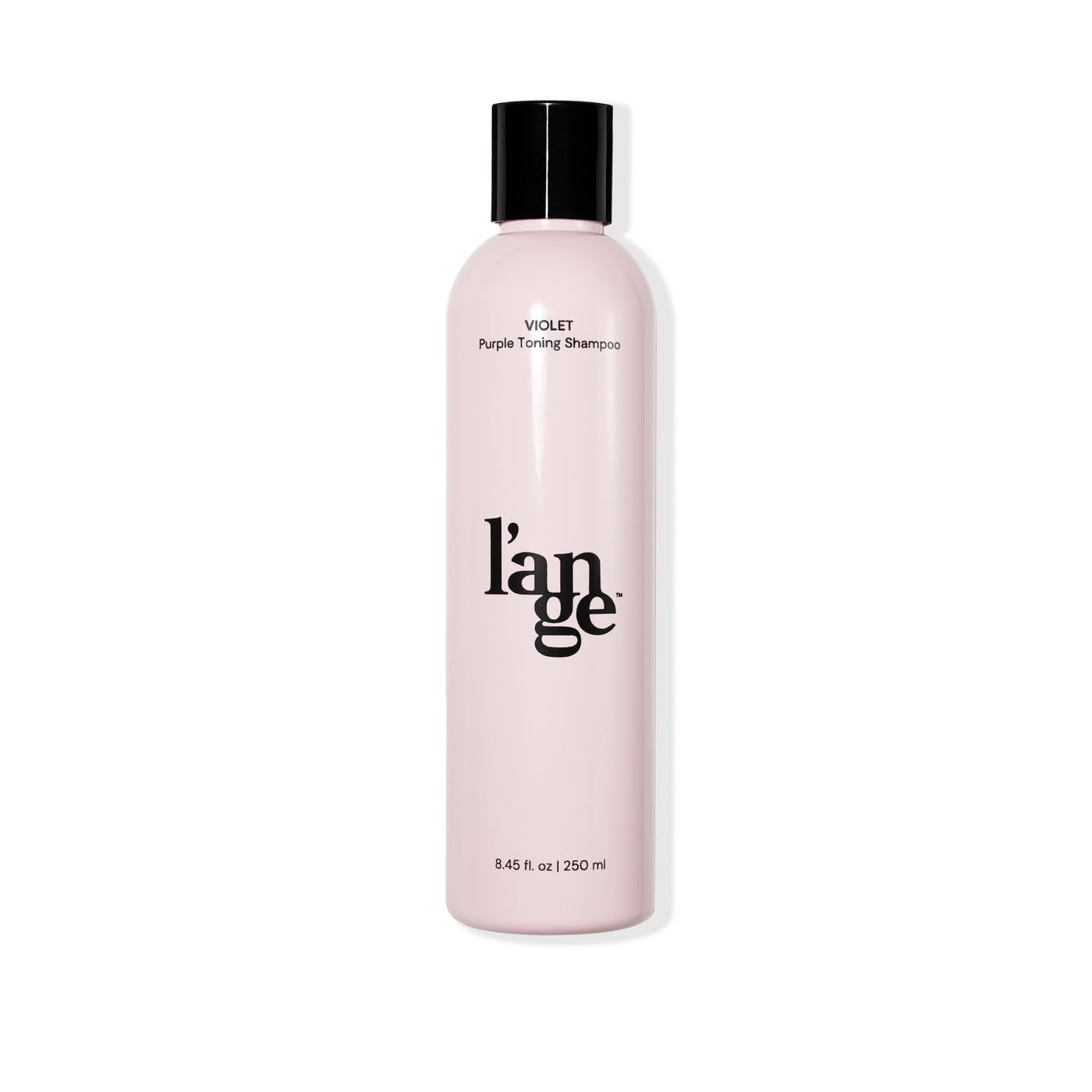 lange-hair violet-purple-toning-shampoo-bottle-front demonstrates color-correcting formula for brassiness.