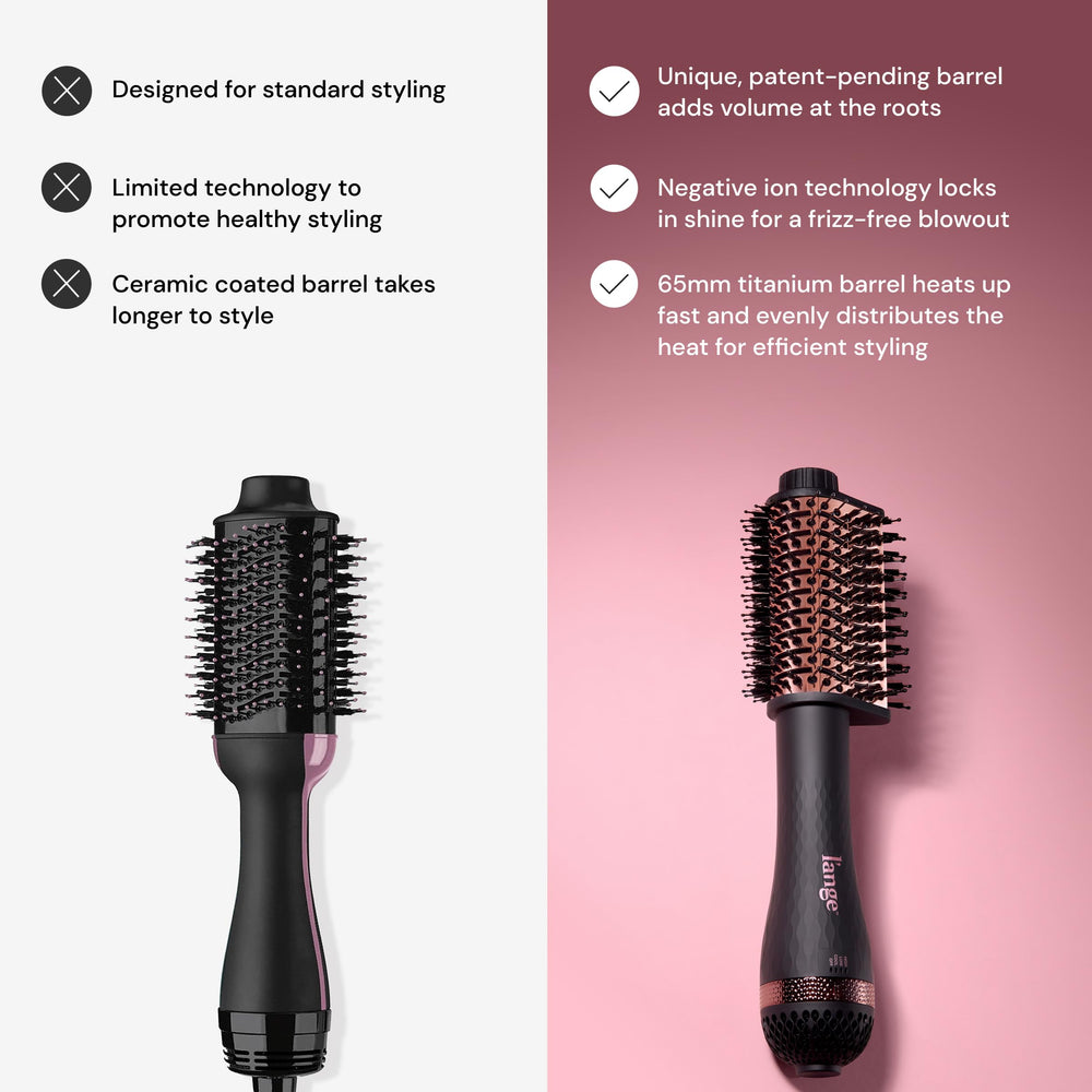 L'ANGE HAIR Le Volume Elevé 2-in-1 dryer brush dries and styles in one pass