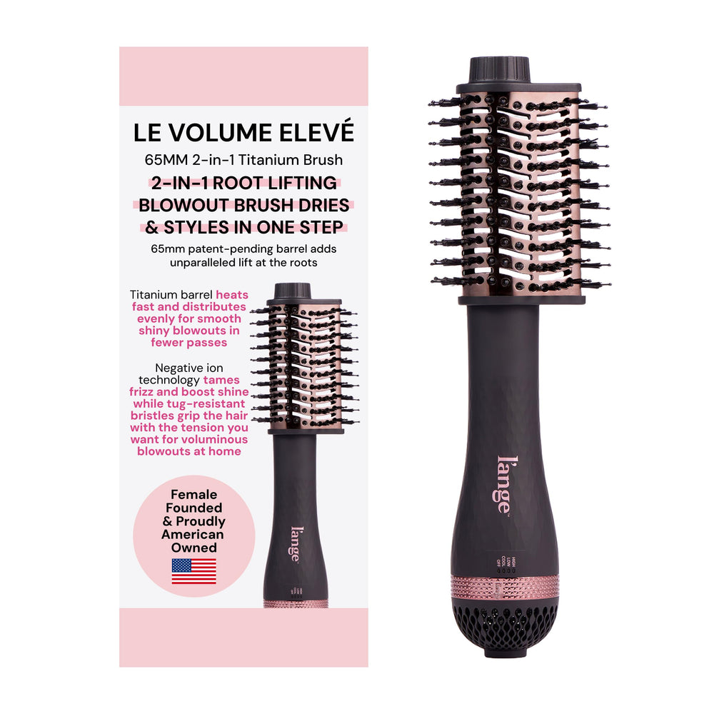 L'ANGE HAIR Le Volume Elevé teardrop barrel 65mm lifts roots with targeted precision