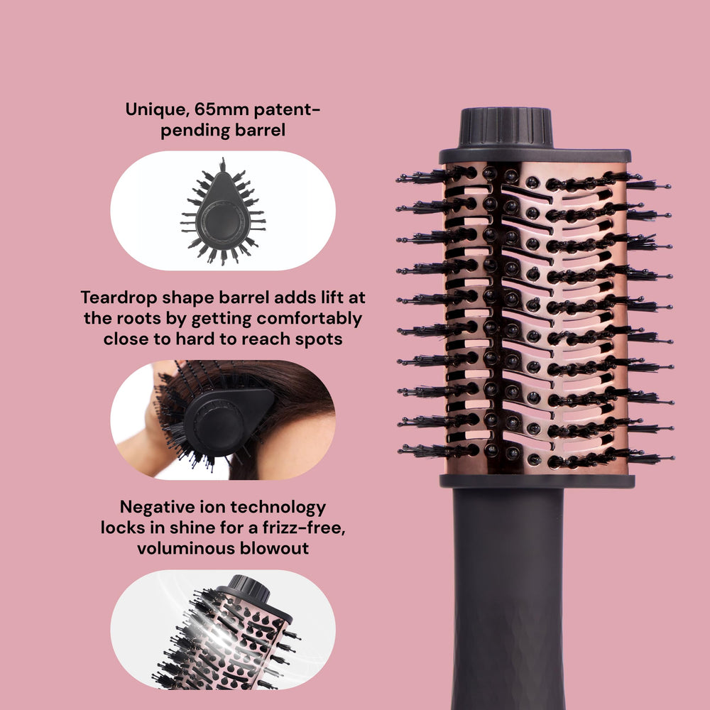 L'ANGE HAIR Le Volume Elevé titanium barrel smooths hair during drying