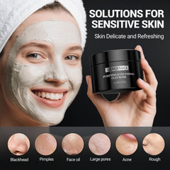 LANGULLCI activated charcoal mud mask pour highlights detoxifying action