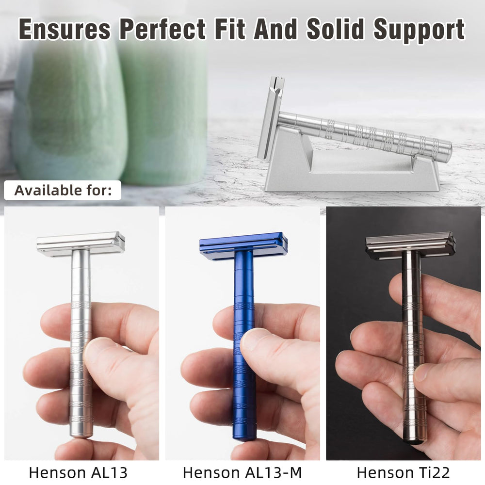 LANGZIHT razor stand sandblasted finish highlights scratch resistance and modern look.