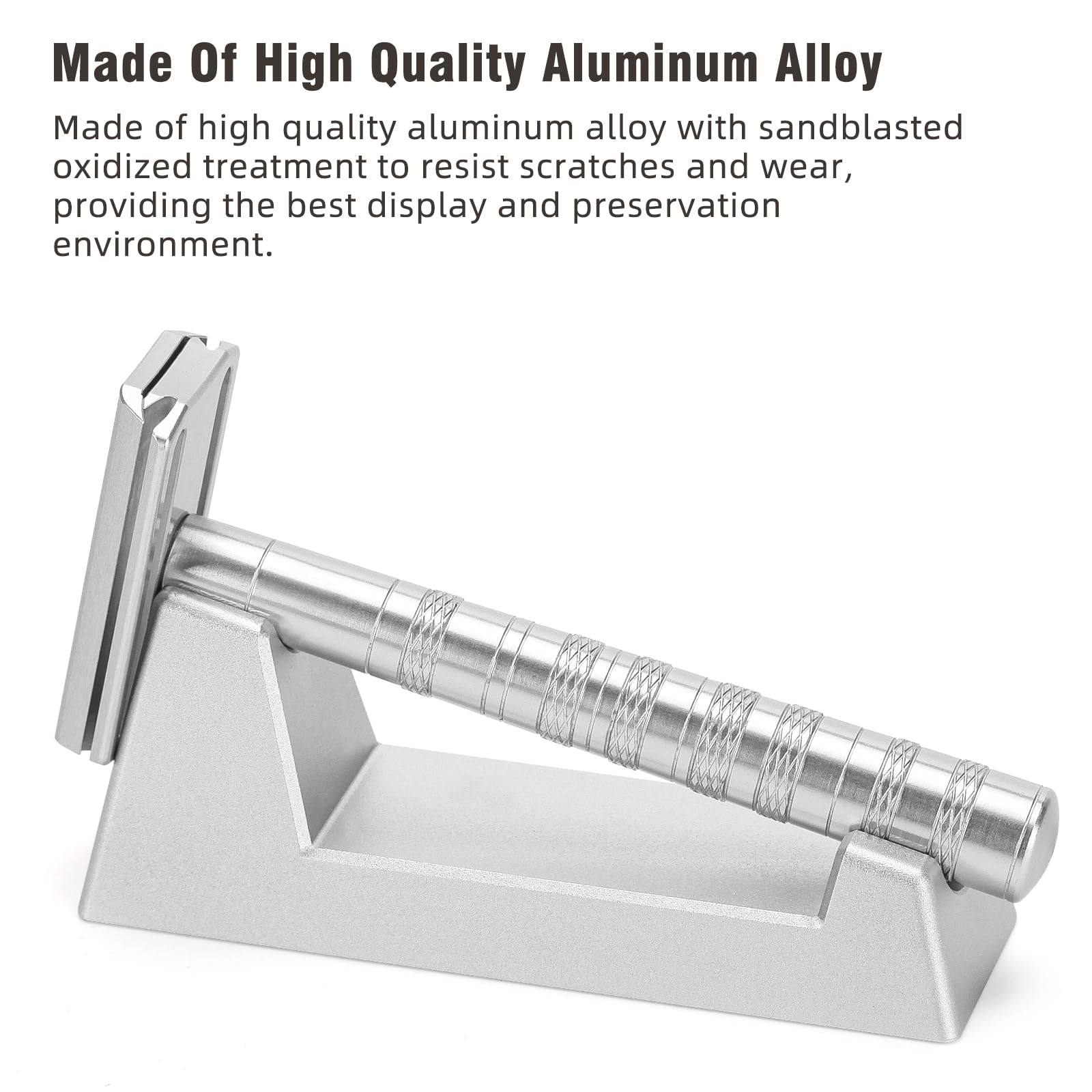LANGZIHT razor stand stable base supports daily bathroom use.
