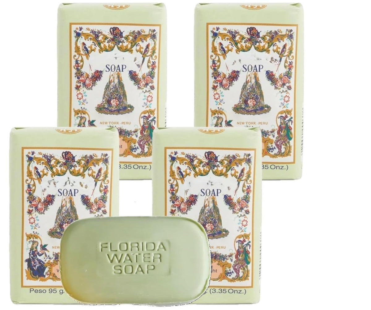 Lanman & Kemp Florida Water soap bar front label with classic fragrance-inspired design.