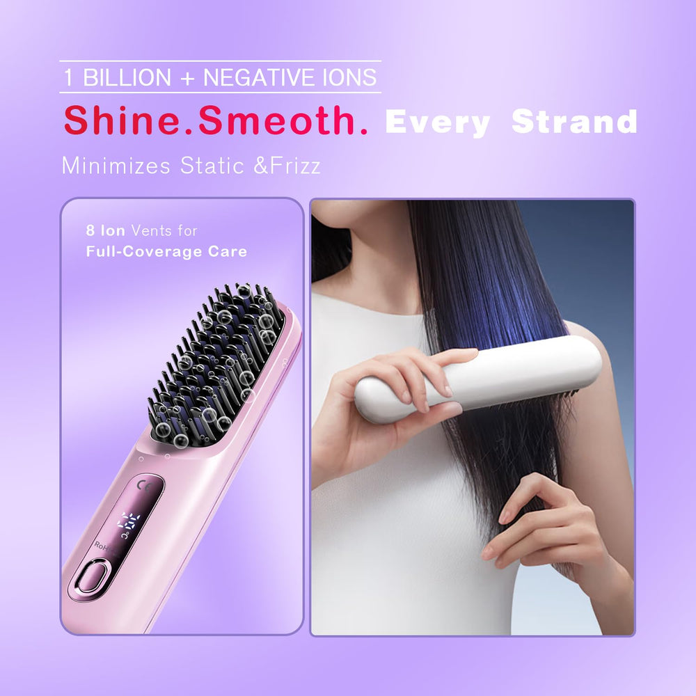 LANMAO Go Brush Pro anti-scald 3D comb protects scalp during styling.