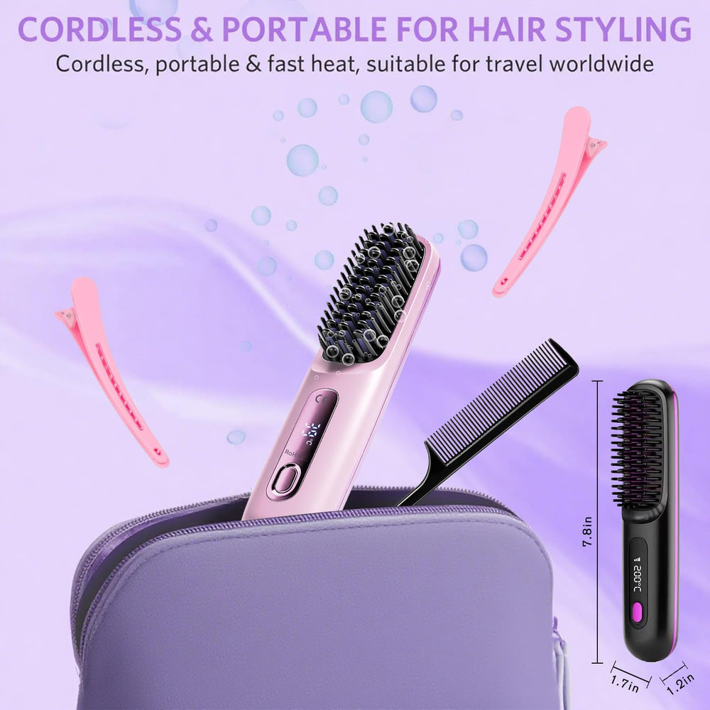 LANMAO Go Brush Pro frizz-free results with negative ion technology.