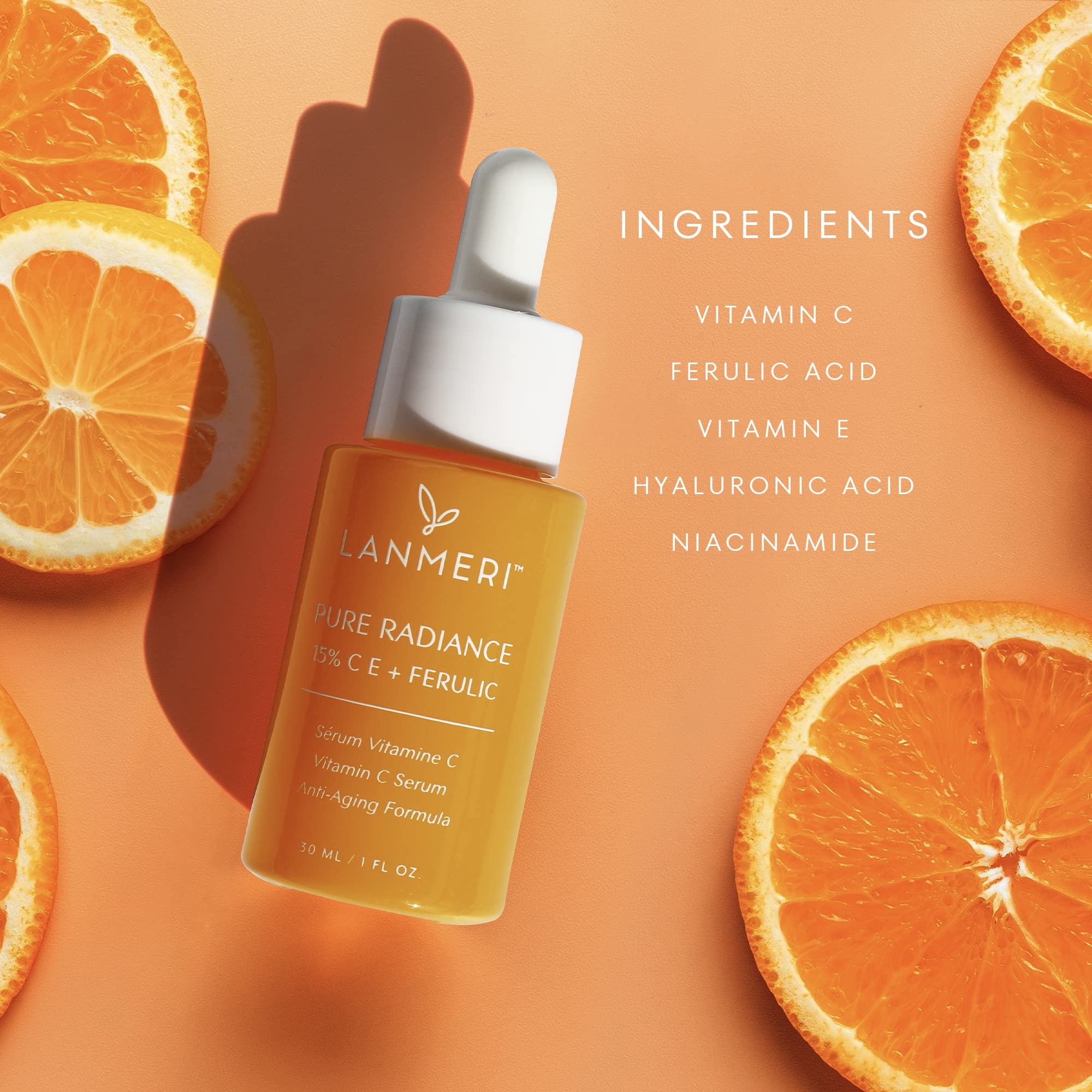 Lanmeri hyaluronic acid molecules close-up illustrating deep hydration.
