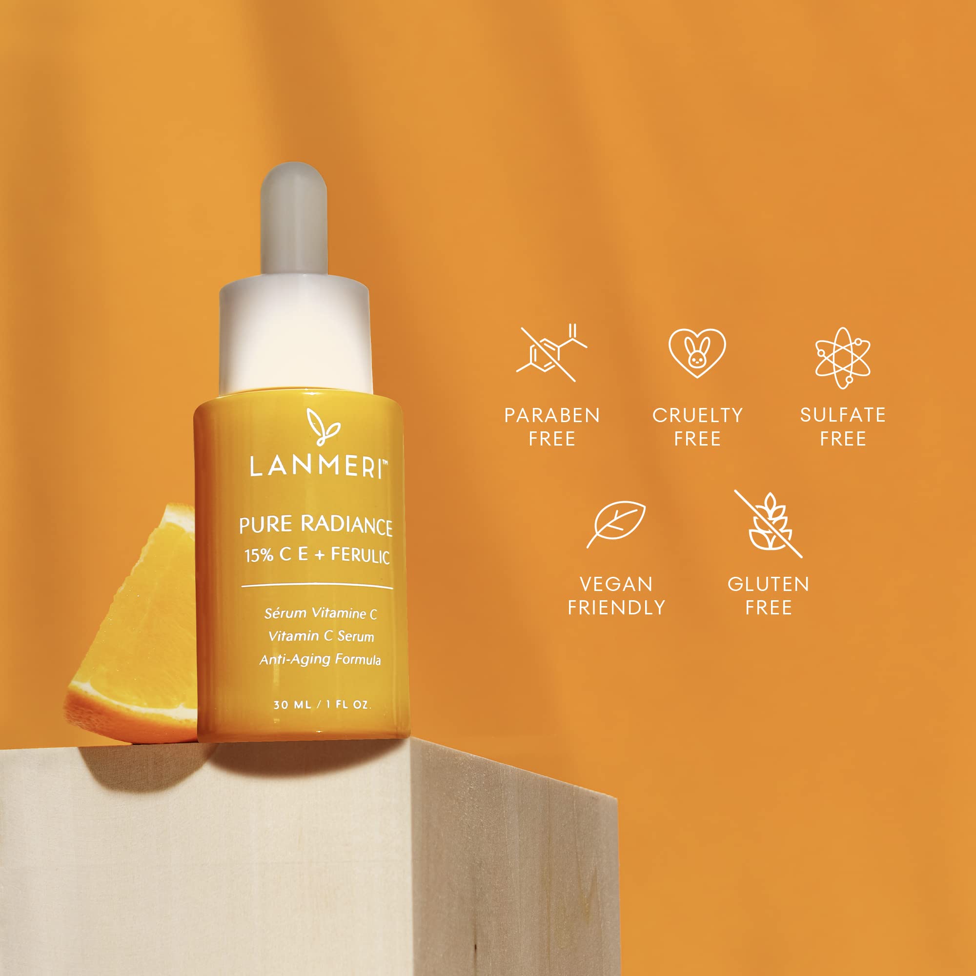Lanmeri vitamin e nourishing glow detail suggesting anti-aging support.