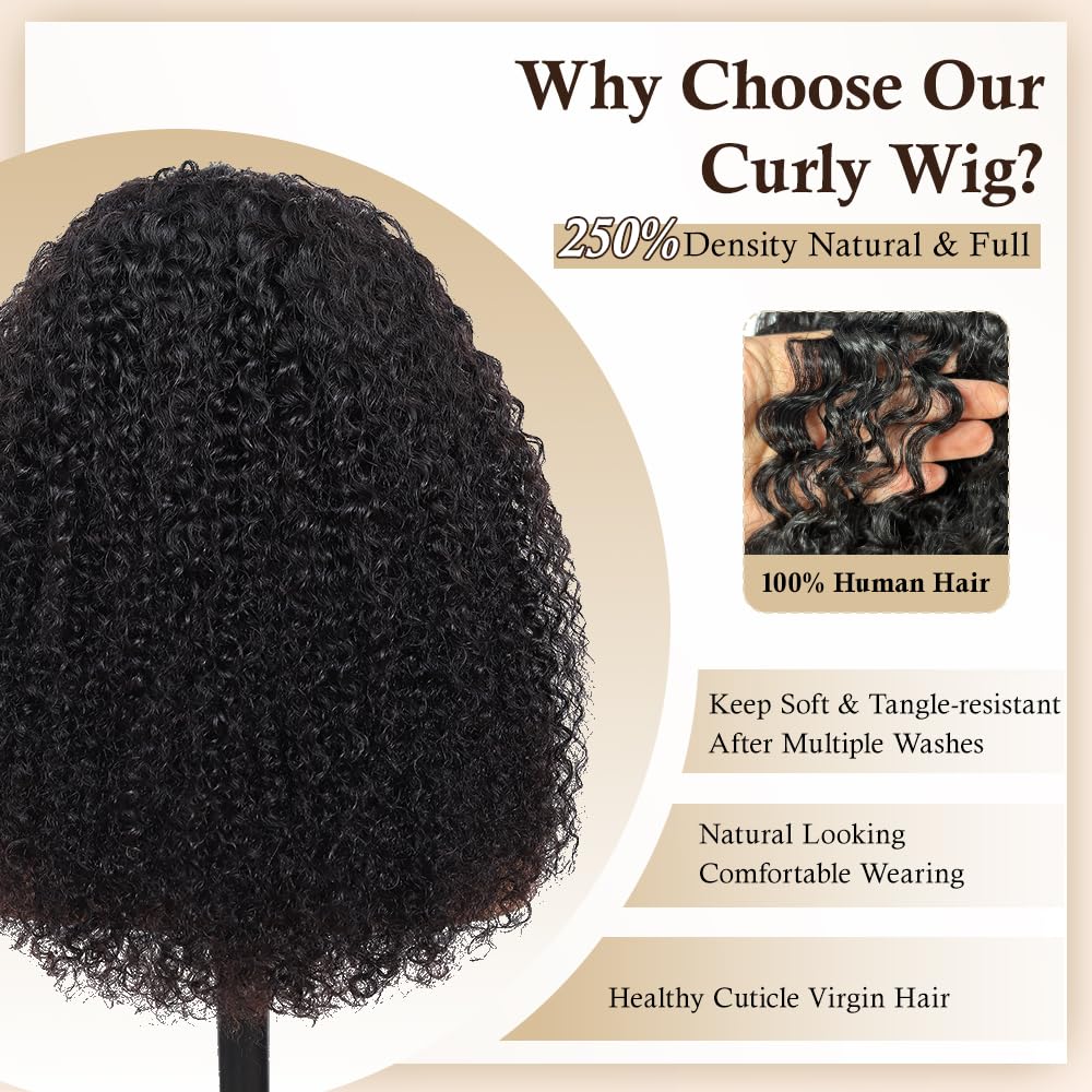 Lannaax 20-inch curly wig length creates dramatic curls.