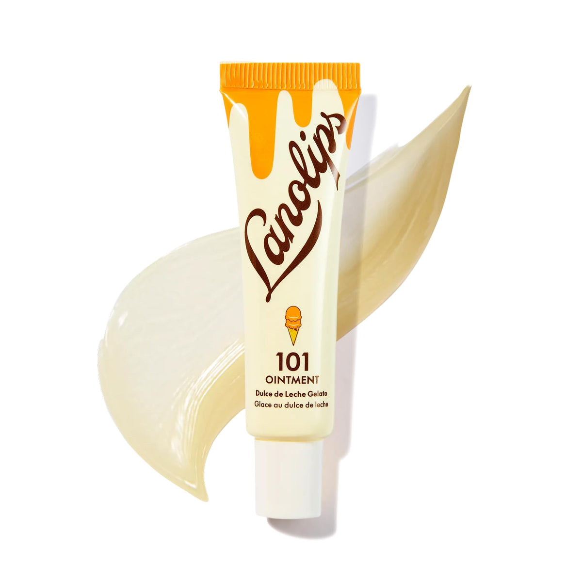 Lanolips 101 Ointment Dulce de Leche tube ready for on-the-go lip hydration and relief.