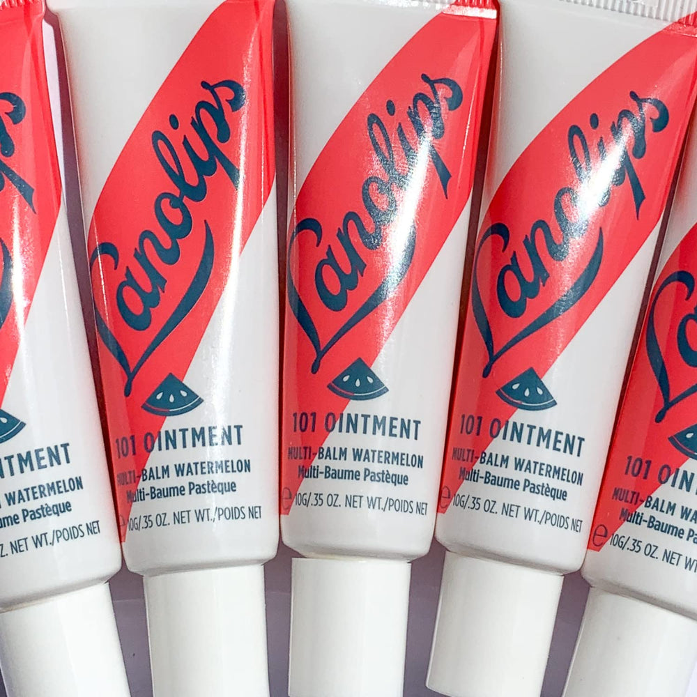 Lanolips 101 Ointment packaging-side shot emphasizes travel-friendly size
