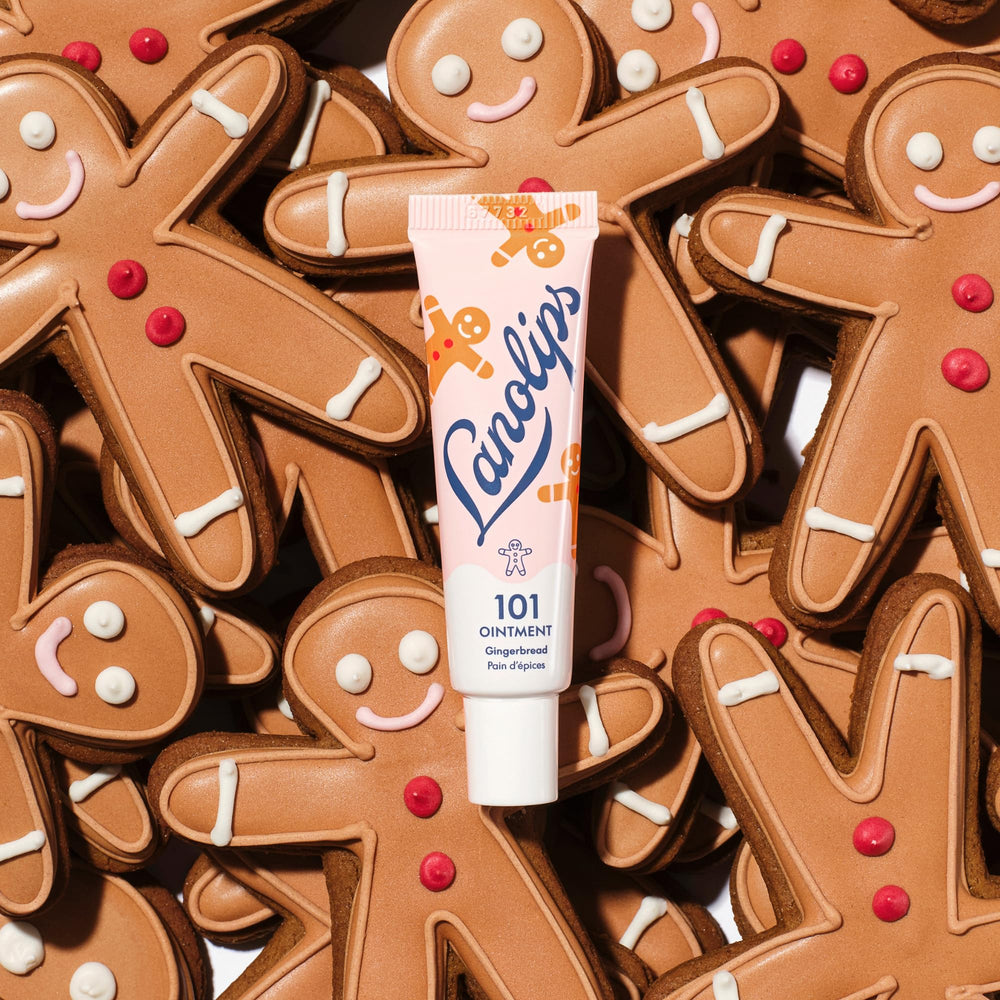 Lanolips 101 Ointment close-up texture shows non-greasy moisture.