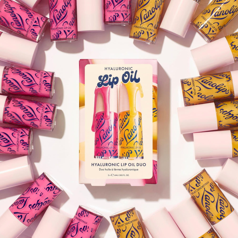 Lanolips cruelty-free lip oil packaging highlights clean, dermatologist-tested formula.