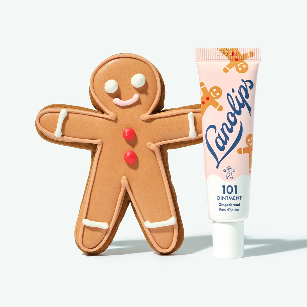 Lanolips Gingerbread packaging evokes natural skincare vibes.