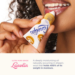 Lanolips Glazed Donut packaging highlights clean, cruelty-free care.