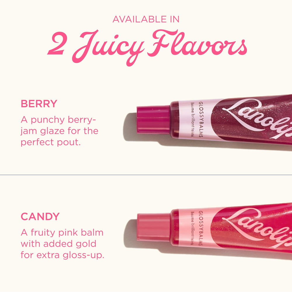 Lanolips Glossybalm Layering setup demonstrates moisture-lock lip hydration.