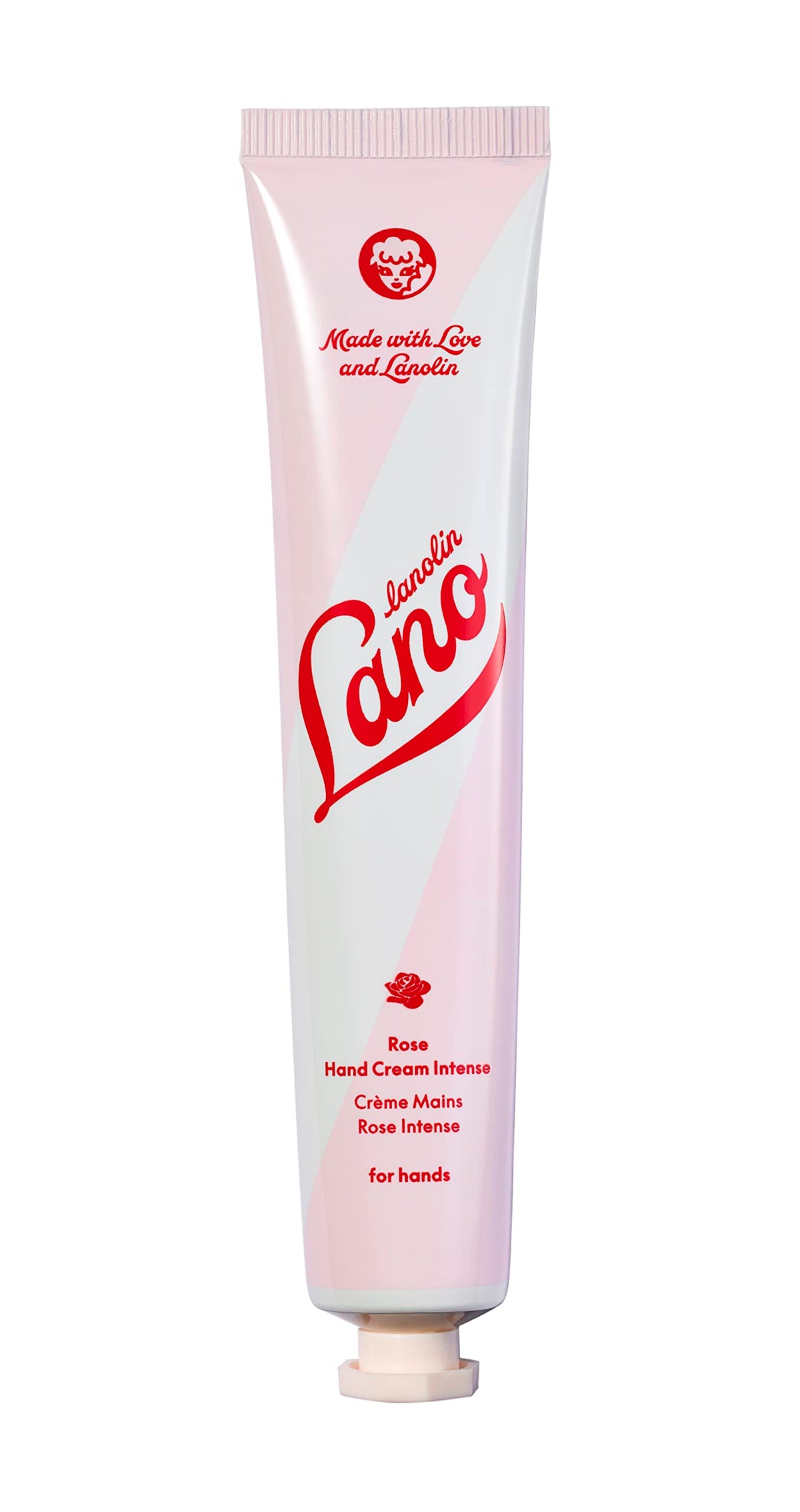 Lanolips Hand Cream Rose bottle delivering silky moisture for dry hands
